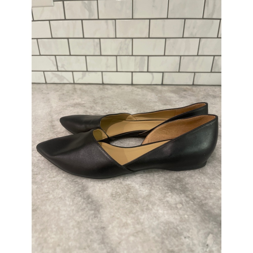 Naturalizer Flats Womens 7M Black Tennessee Pointed Toe d'Orsay Shoes